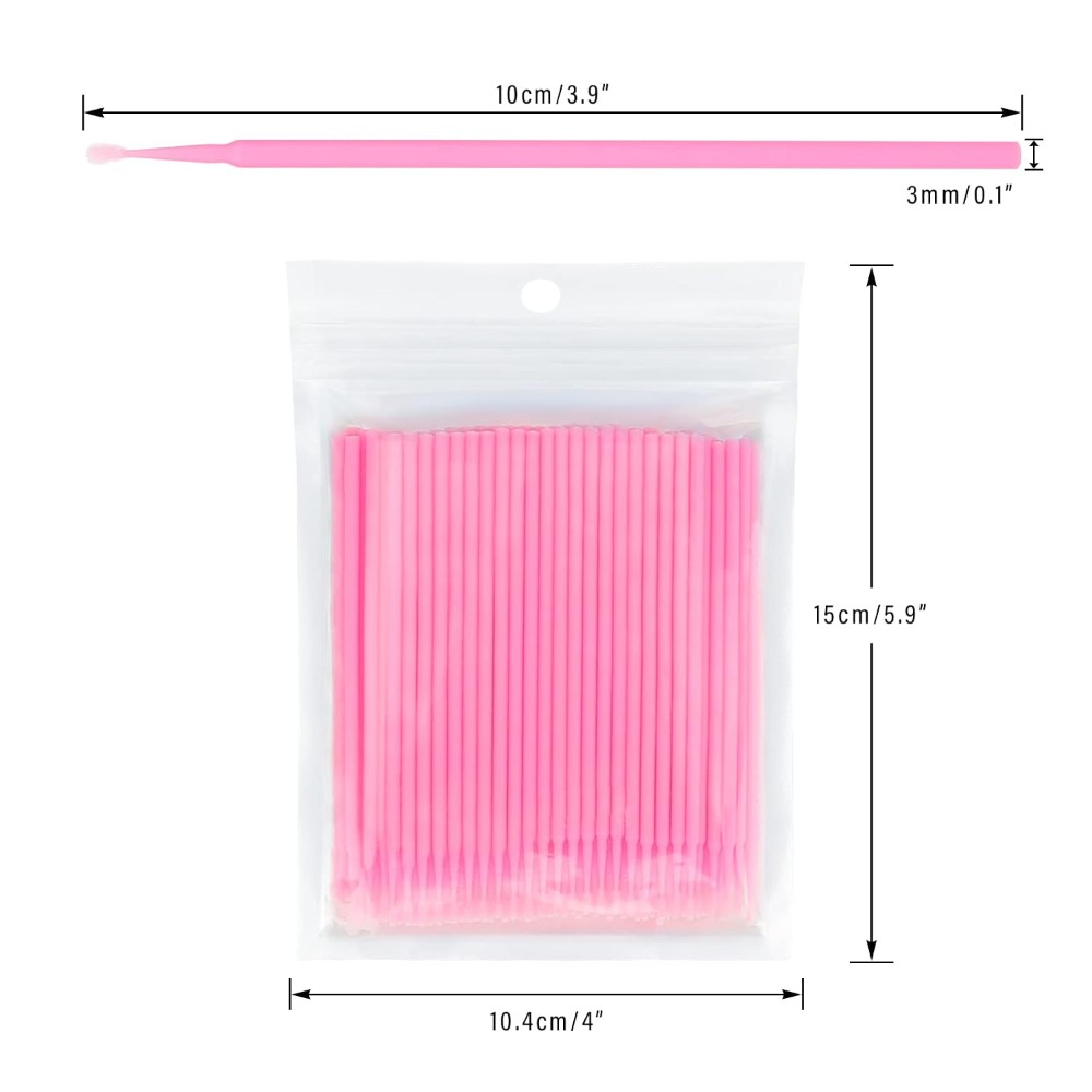 Eyelash Extension Glue Remover - 500PCS Penyeka Telinga Mikro Sekali Pakai,