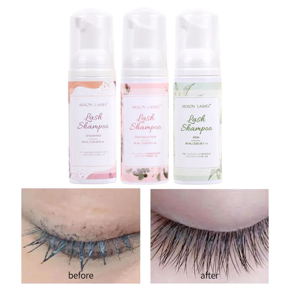 ARISON10 botol 60ml sampo pemb - Eyelash Extension Foam Cleanser ulasan dan harga