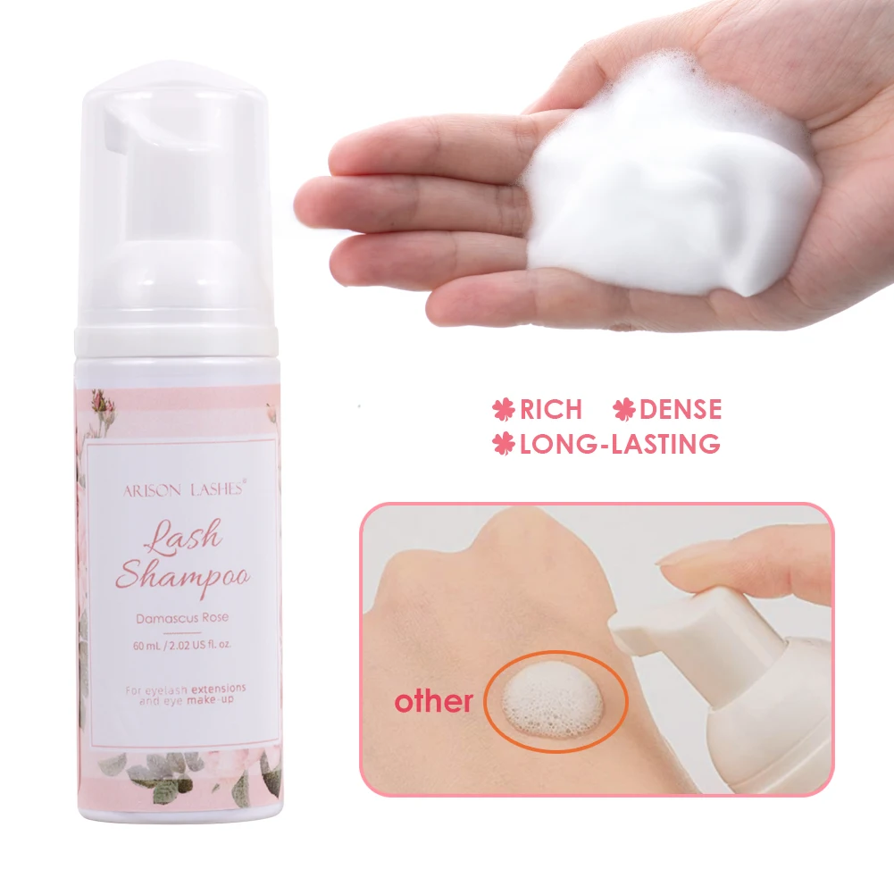ARISON10 botol 60ml sampo pemb - Eyelash Extension Foam Cleanser ulasan dan harga