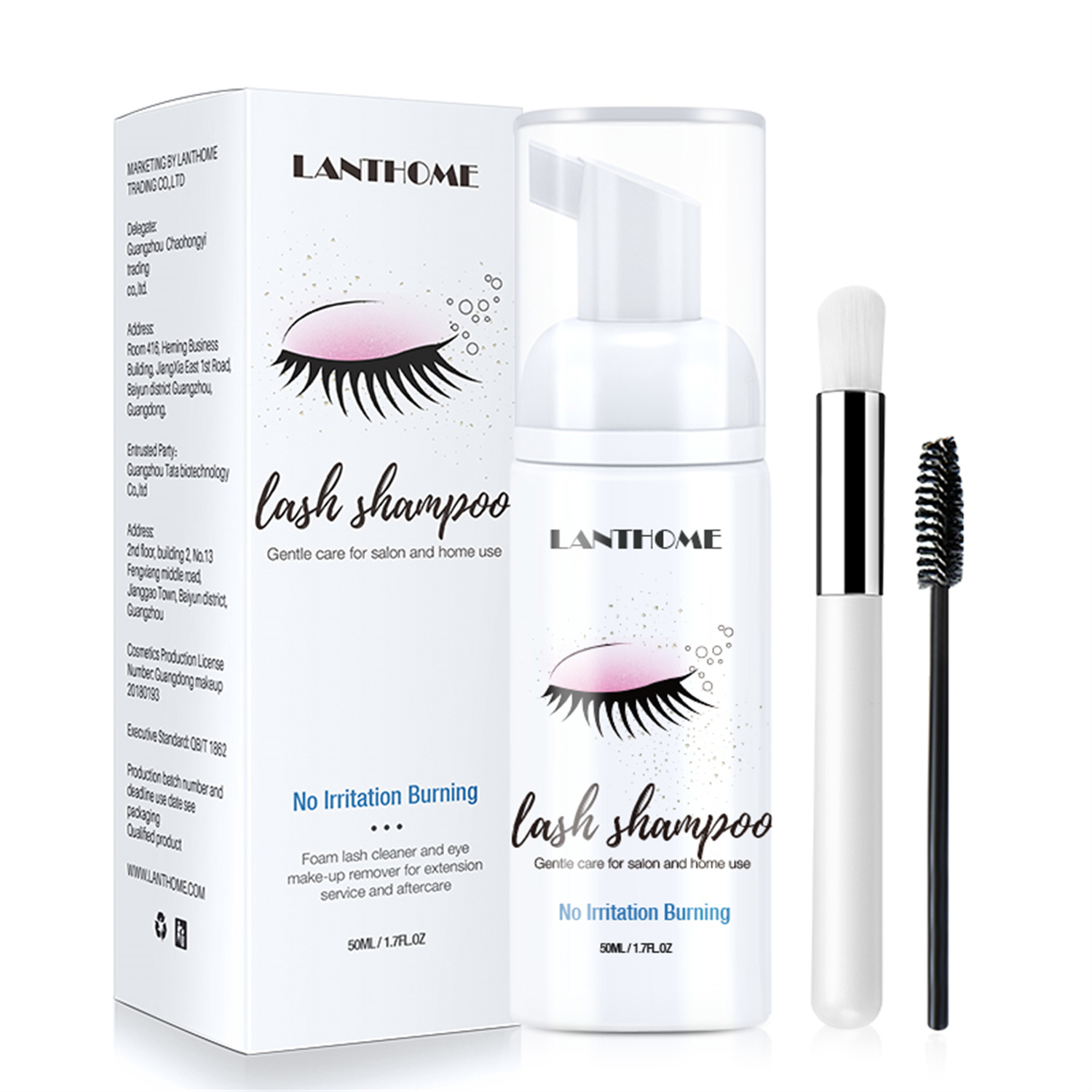 50ml Lanthome ekstensi bulu ma - Eyelash Extension Foam Cleanser ulasan dan harga