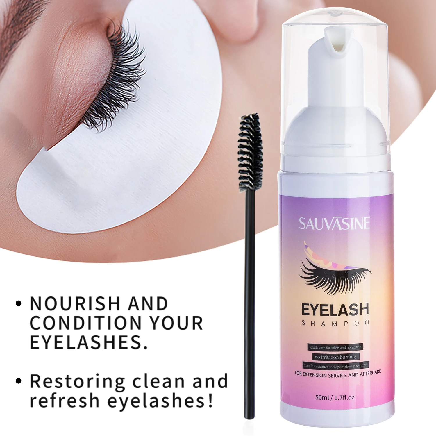 5/10 Buah 50ML Kit Mousse Busa - Eyelash Extension Foam Cleanser ulasan dan harga