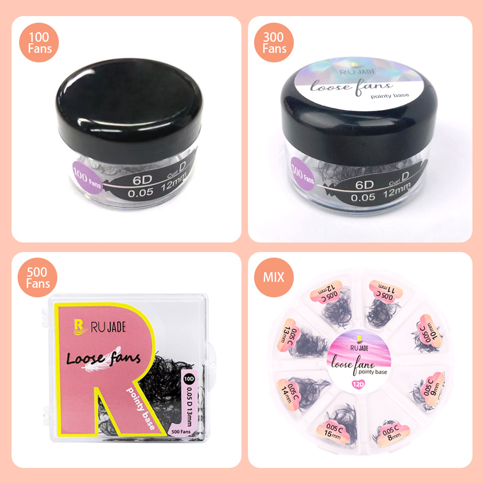 RUJADE tipis runcing dasar Vol - Eyelash Extension Russian ulasan dan harga