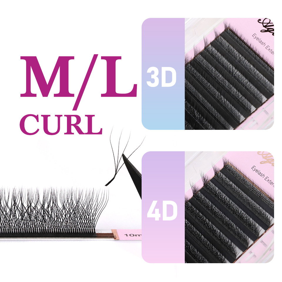 L M (LU ) Curl W bentuk eksten - Eyelash Extension Yy ulasan dan harga