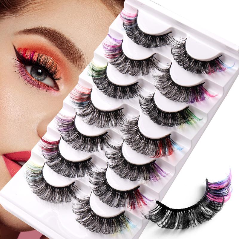 7 Pasang Bulu Mata Palsu Warna - Eyelash Extension Russian ulasan dan harga
