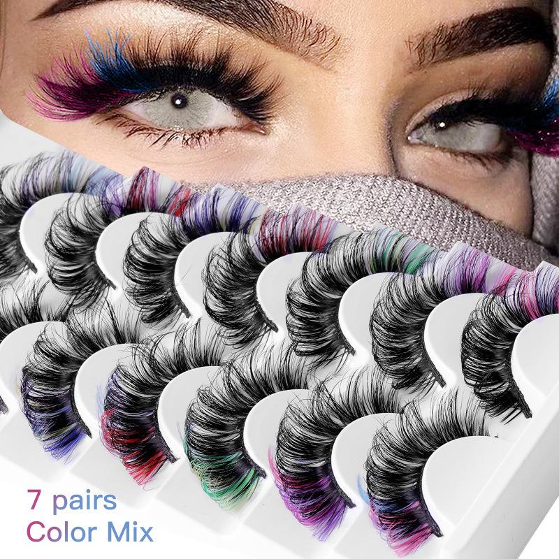 7 Pasang Bulu Mata Palsu Warna - Eyelash Extension Russian ulasan dan harga